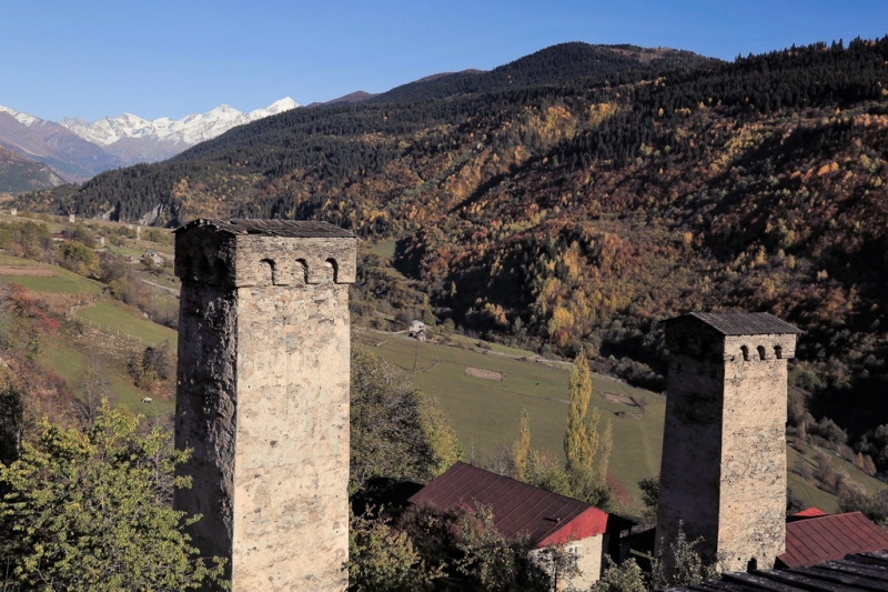 برج های قرون وسطایی در سوانتی. (عکس: گیورگی لومسادزه.)